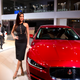 Actress Katrina Kaif with the newly launched “built in India” Jaguar XE.